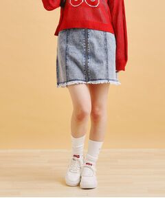 PINK-latte / ピンク ラテ ミニ・ひざ丈スカート | リングジップ台形スカート