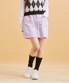 PINK-latte / ピンク ラテ ミニ・ひざ丈スカート | リングジップ台形スカート