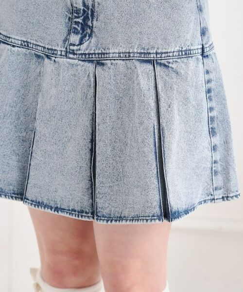 PINK-latte / ピンク ラテ ミニ・ひざ丈スカート | デニム裾プリーツスカート | 詳細7