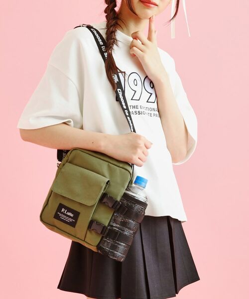 PINK-latte / ピンク ラテ ショルダーバッグ | ボトルホルダー付きショルダーバッグ | 詳細1