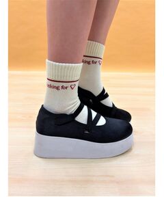 PINK-latte / ピンク ラテ ソックス | 【15cm丈】ピンボーダーショートソックス