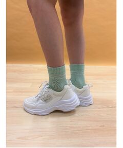 PINK-latte / ピンク ラテ ソックス | 【15cm丈】ピンボーダーショートソックス