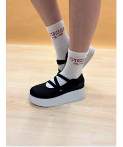 PINK-latte / ピンク ラテ ソックス | 【15cm丈】フレームロゴソックス