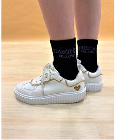 PINK-latte / ピンク ラテ ソックス | 【15cm丈】フレームロゴソックス