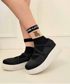 PINK-latte / ピンク ラテ ソックス | シースルーくまショートソックス