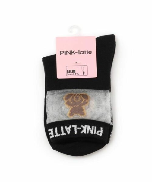 PINK-latte / ピンク ラテ ソックス | シースルーくまショートソックス | 詳細1