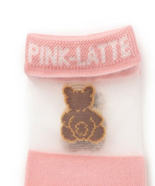 PINK-latte / ピンク ラテ ソックス | シースルーくまショートソックス | 詳細5
