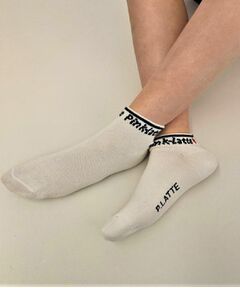 PINK-latte / ピンク ラテ ソックス | リブロゴショート丈ソックス