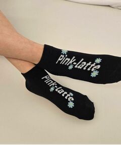 PINK-latte / ピンク ラテ ソックス | フラワーショート丈ソックス