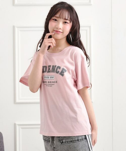 PINK-latte / ピンク ラテ Tシャツ | カレッジプリントTシャツ | 詳細23
