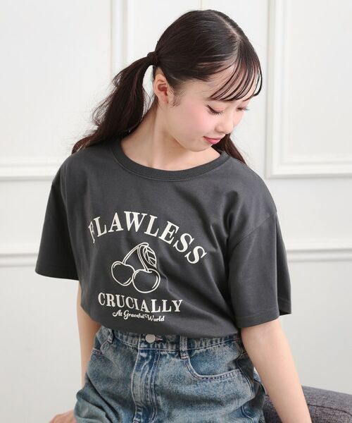 PINK-latte / ピンク ラテ Tシャツ | チェリーモチーフTシャツ | 詳細10