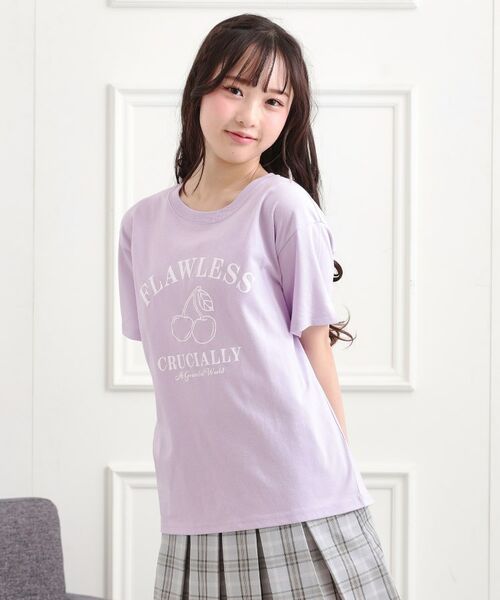 PINK-latte / ピンク ラテ Tシャツ | チェリーモチーフTシャツ | 詳細14