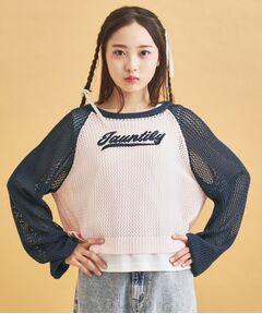 PINK-latte / ピンク ラテ その他トップス | 【セットアイテム】ラグランメッシュ＋タンク