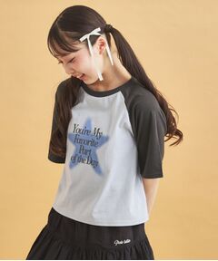 PINK-latte / ピンク ラテ Tシャツ | スプレー星ラグランTシャツ