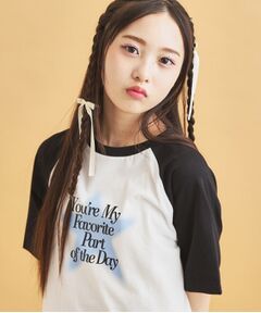 PINK-latte / ピンク ラテ Tシャツ | スプレー星ラグランTシャツ