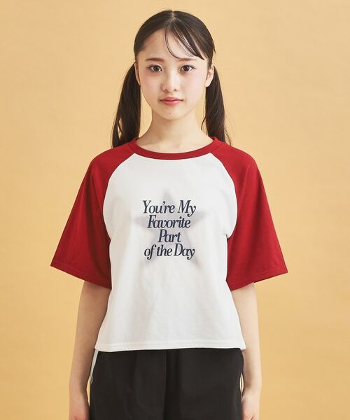 PINK-latte / ピンク ラテ Tシャツ | スプレー星ラグランTシャツ | 詳細1