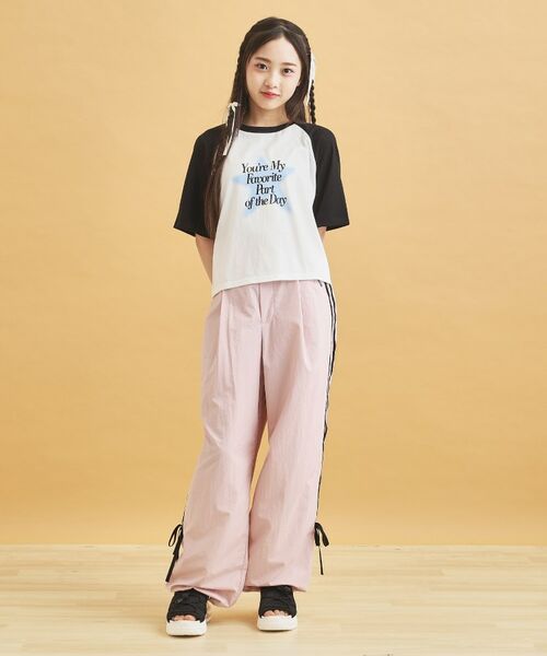 PINK-latte / ピンク ラテ Tシャツ | スプレー星ラグランTシャツ | 詳細13