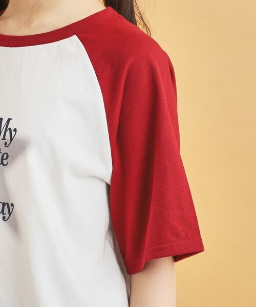 PINK-latte / ピンク ラテ Tシャツ | スプレー星ラグランTシャツ | 詳細5