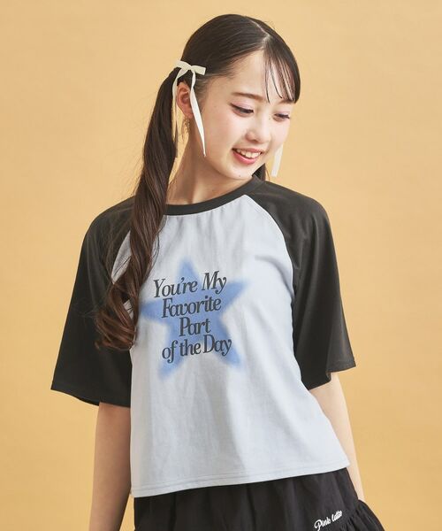 PINK-latte / ピンク ラテ Tシャツ | スプレー星ラグランTシャツ | 詳細8