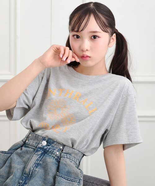 PINK-latte / ピンク ラテ Tシャツ | フラワーモチーフTシャツ | 詳細11