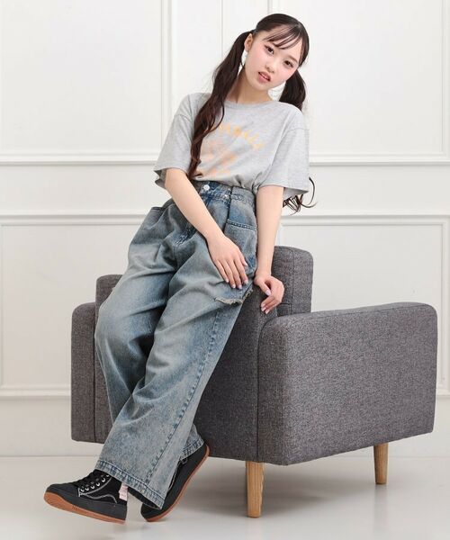 PINK-latte / ピンク ラテ Tシャツ | フラワーモチーフTシャツ | 詳細13