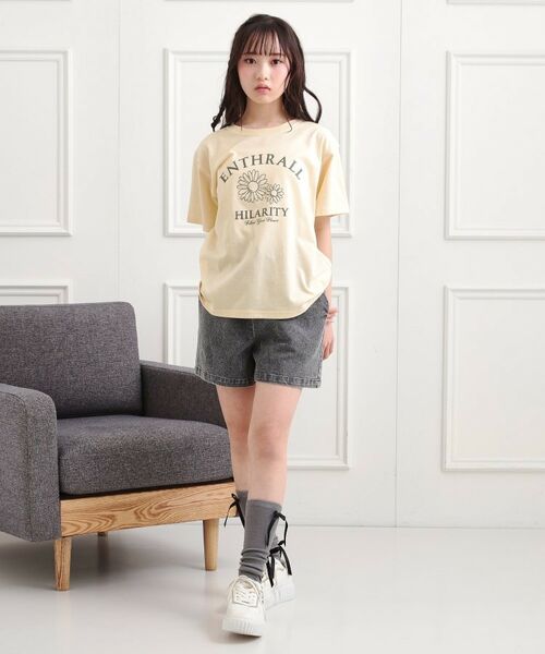 PINK-latte / ピンク ラテ Tシャツ | フラワーモチーフTシャツ | 詳細17