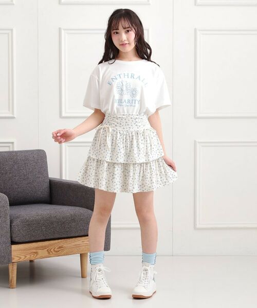 PINK-latte / ピンク ラテ Tシャツ | フラワーモチーフTシャツ | 詳細8