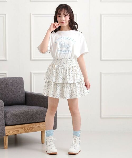 PINK-latte / ピンク ラテ Tシャツ | フラワーモチーフTシャツ | 詳細9