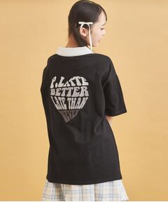 PINK-latte / ピンク ラテ カットソー | ハーフジップ衿付きTシャツ