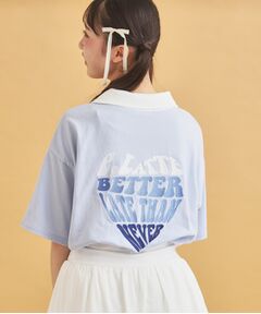 PINK-latte / ピンク ラテ カットソー | ハーフジップ衿付きTシャツ