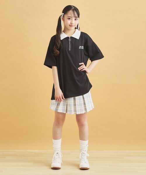 PINK-latte / ピンク ラテ カットソー | ハーフジップ衿付きTシャツ | 詳細12