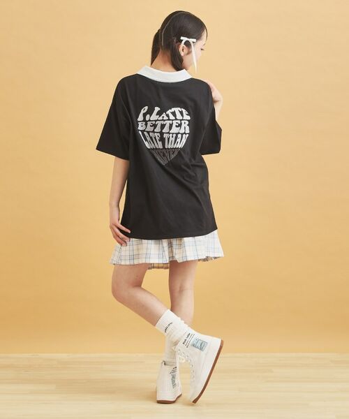 PINK-latte / ピンク ラテ カットソー | ハーフジップ衿付きTシャツ | 詳細13