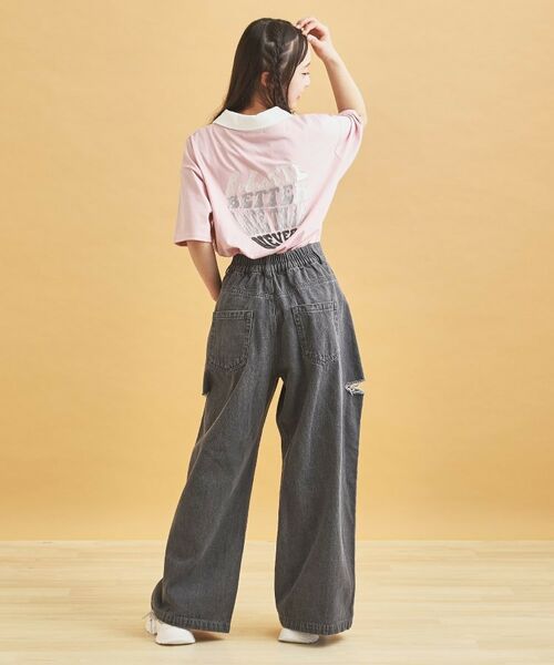 PINK-latte / ピンク ラテ カットソー | ハーフジップ衿付きTシャツ | 詳細17