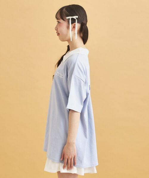 PINK-latte / ピンク ラテ カットソー | ハーフジップ衿付きTシャツ | 詳細2