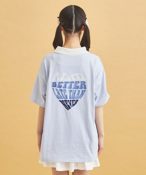 PINK-latte / ピンク ラテ カットソー | ハーフジップ衿付きTシャツ | 詳細3