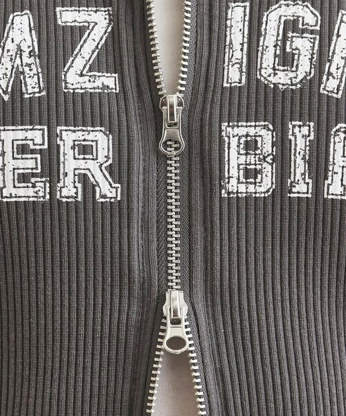 PINK-latte / ピンク ラテ カットソー | 襟付きテレコダブルジッププルオーバー | 詳細7