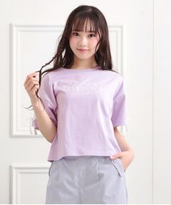 PINK-latte / ピンク ラテ Tシャツ | 袖ラインリボンTシャツ