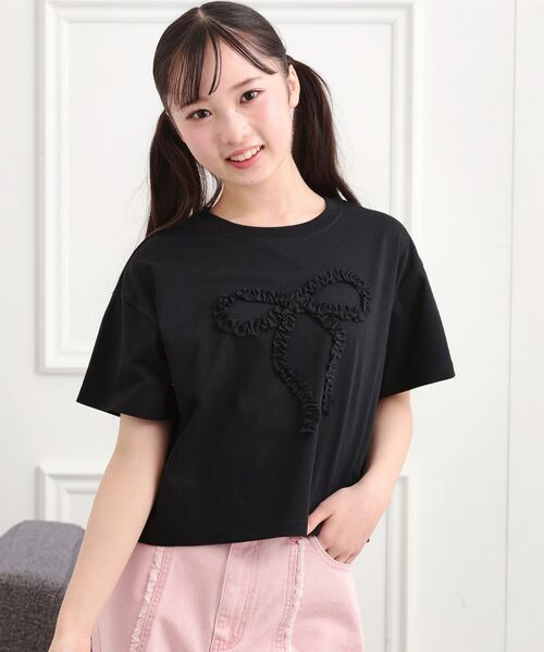 PINK-latte / ピンク ラテ Tシャツ | フリルリボンTシャツ | 詳細11