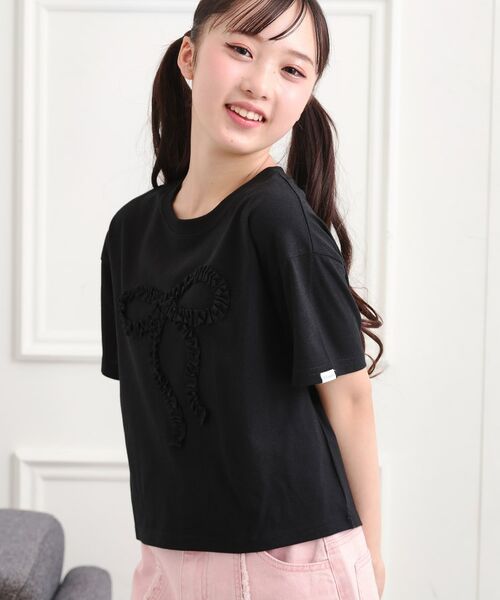 PINK-latte / ピンク ラテ Tシャツ | フリルリボンTシャツ | 詳細12