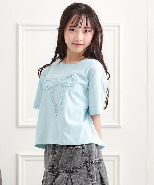 PINK-latte / ピンク ラテ Tシャツ | フリルリボンTシャツ | 詳細15