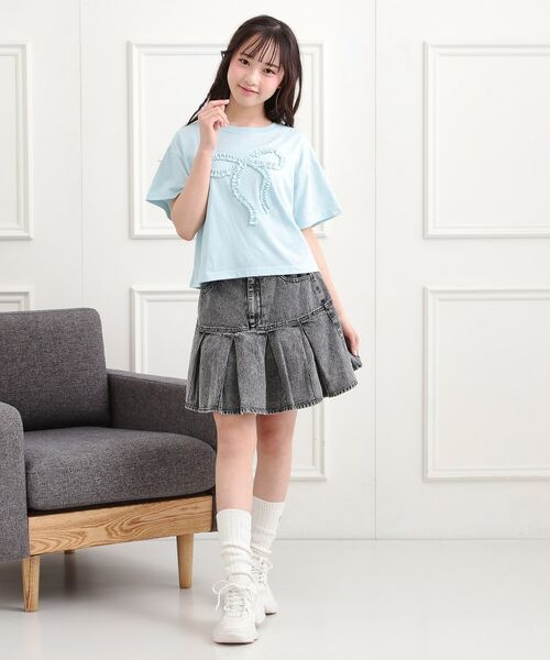 PINK-latte / ピンク ラテ Tシャツ | フリルリボンTシャツ | 詳細16