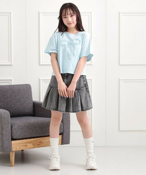 PINK-latte / ピンク ラテ Tシャツ | フリルリボンTシャツ | 詳細17