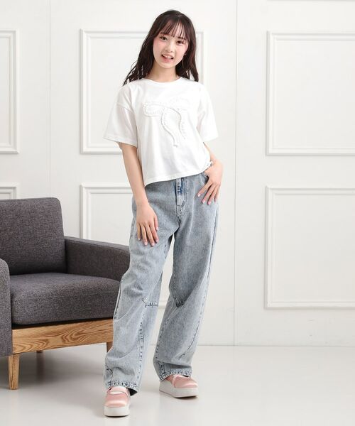 PINK-latte / ピンク ラテ Tシャツ | フリルリボンTシャツ | 詳細8