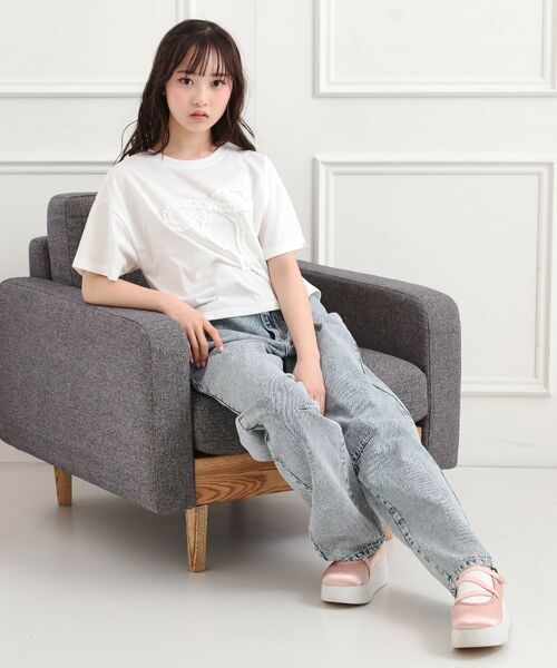 PINK-latte / ピンク ラテ Tシャツ | フリルリボンTシャツ | 詳細9