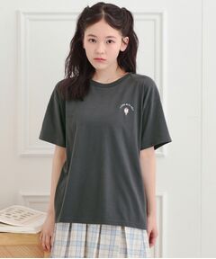 PINK-latte / ピンク ラテ Tシャツ | ワンポイント刺繍Tシャツ