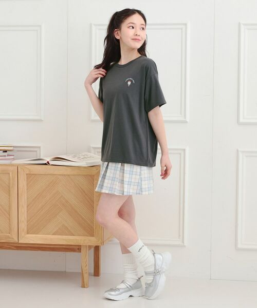 PINK-latte / ピンク ラテ Tシャツ | ワンポイント刺繍Tシャツ | 詳細12