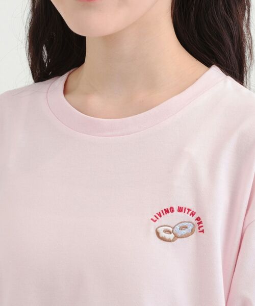 PINK-latte / ピンク ラテ Tシャツ | ワンポイント刺繍Tシャツ | 詳細4