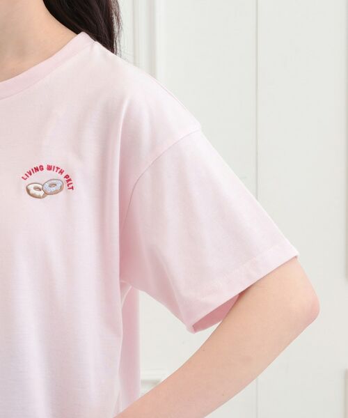 PINK-latte / ピンク ラテ Tシャツ | ワンポイント刺繍Tシャツ | 詳細5