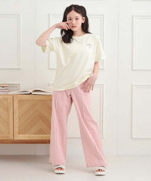 PINK-latte / ピンク ラテ Tシャツ | ワンポイント刺繍Tシャツ | 詳細8