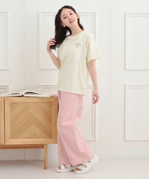 PINK-latte / ピンク ラテ Tシャツ | ワンポイント刺繍Tシャツ | 詳細9